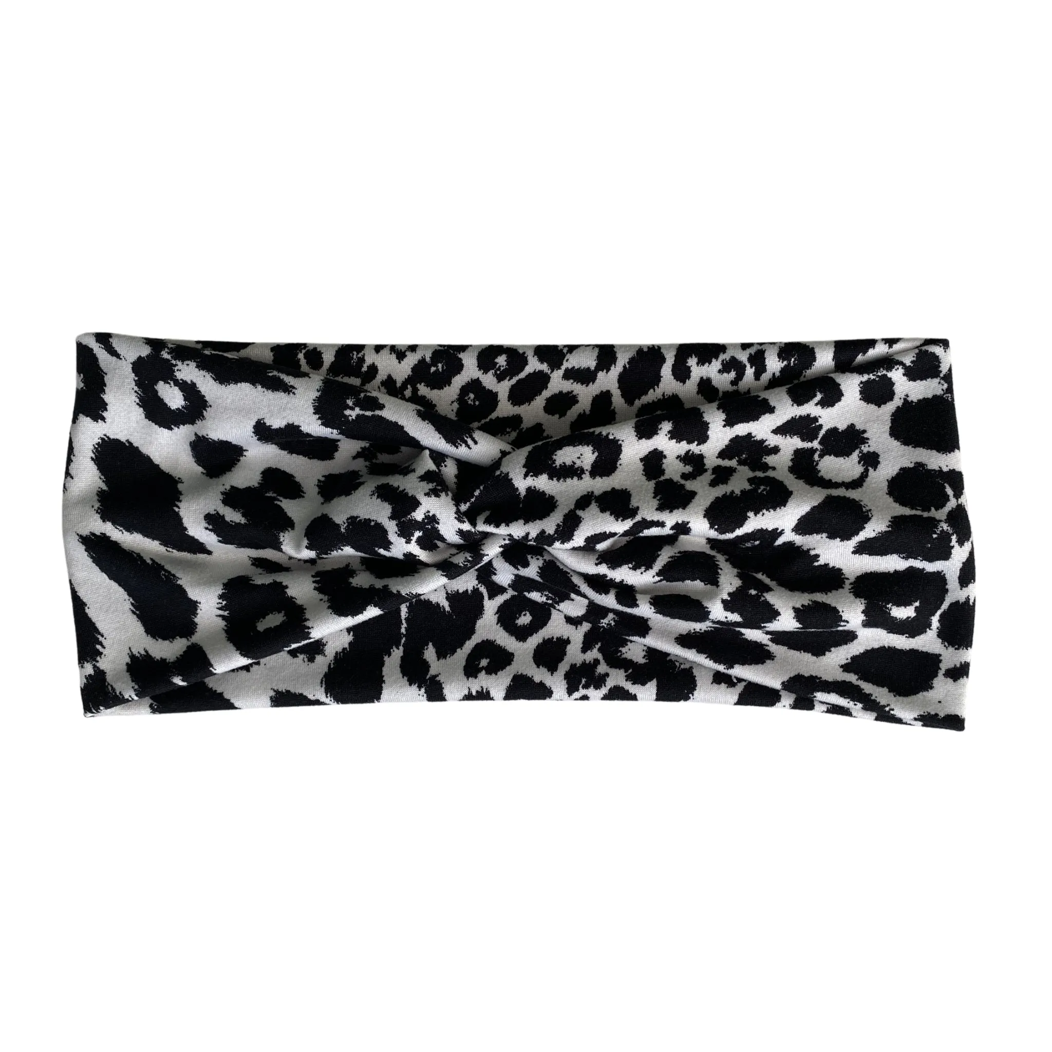 Snow Leopard Matte Faux Knot Headband