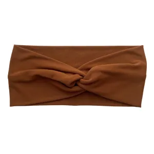 Tawny Brown Matte Faux Knot Headband