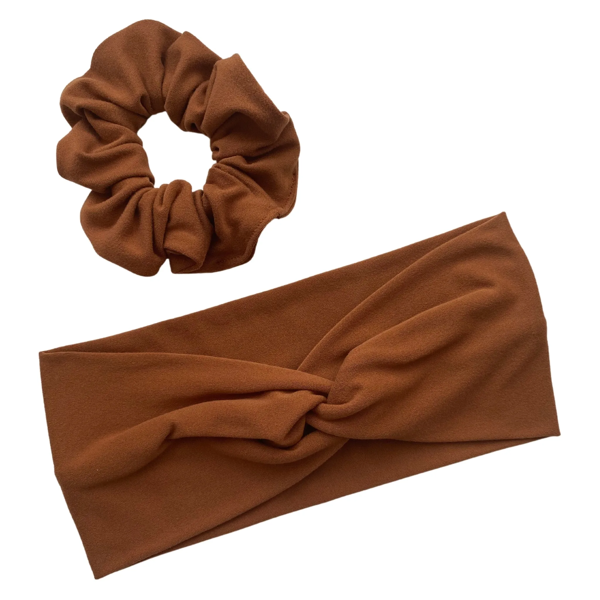 Tawny Brown Matte Faux Knot Headband
