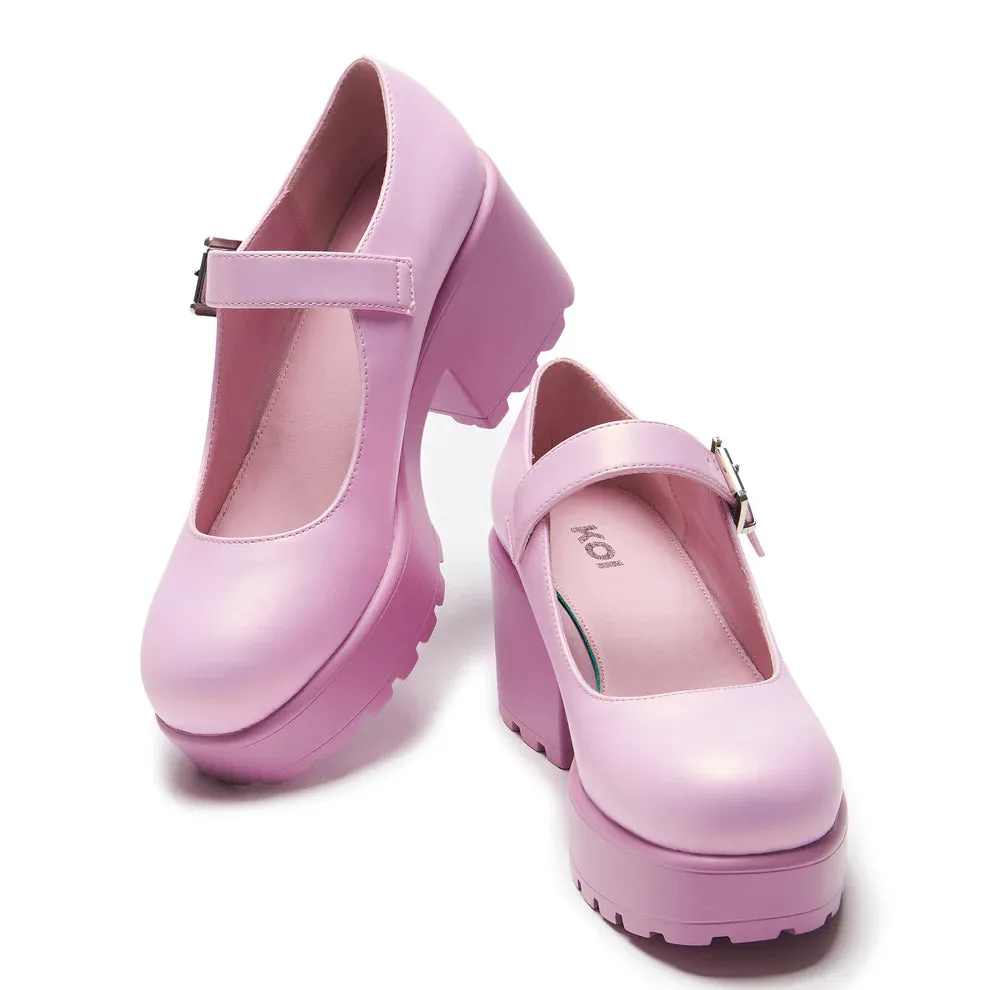 Tira Pearl Mary Janes 'Blush Jewel Edition'-Pink-Size 6-Clearance