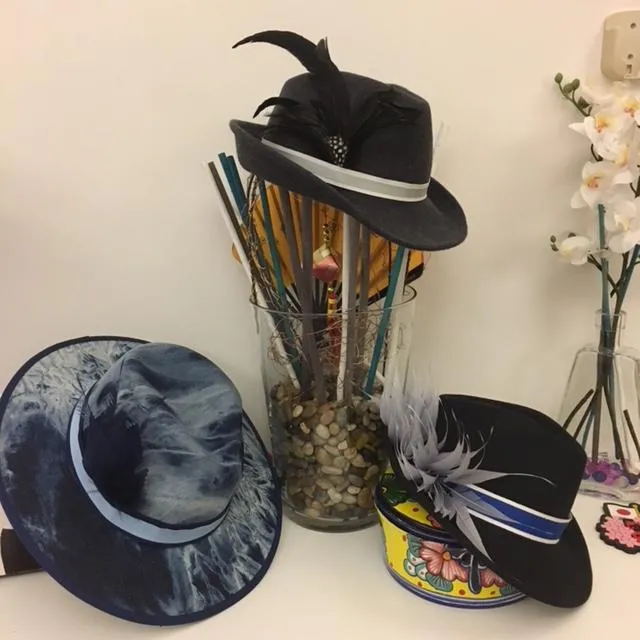 Trilby Shape Denim Hats - AU