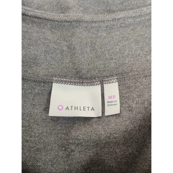 (V) Athleta Women skirt hiking running casual GRAY STRIPES sz MP