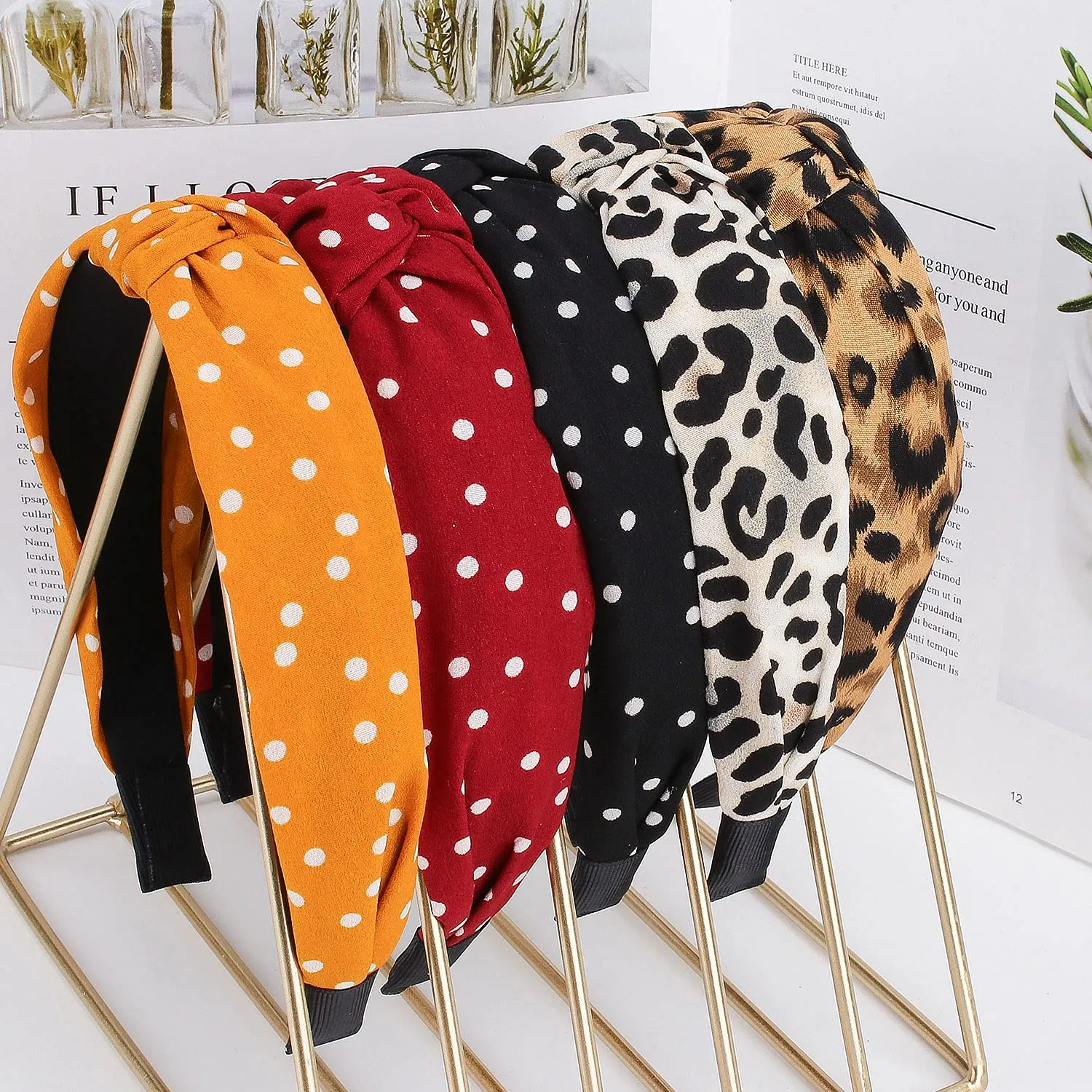 VELSCRUN Headbands for Women 12 Pack Head Bands Women Hair Knotted Headband for Women Knotted Headbands Womens Headbands Elastic Turban Boho Bandeau Hair Fashion Headbands for Washing Face