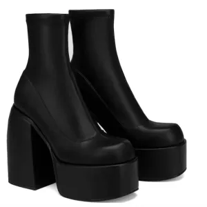 VilyVital™ | Stylish and Comfortable High-Heeled PU Leather Boots