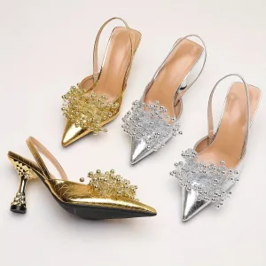 VougeVamp Pointed Toe Stiletto Sandals – Elegant One-Strap High Heels for Summer