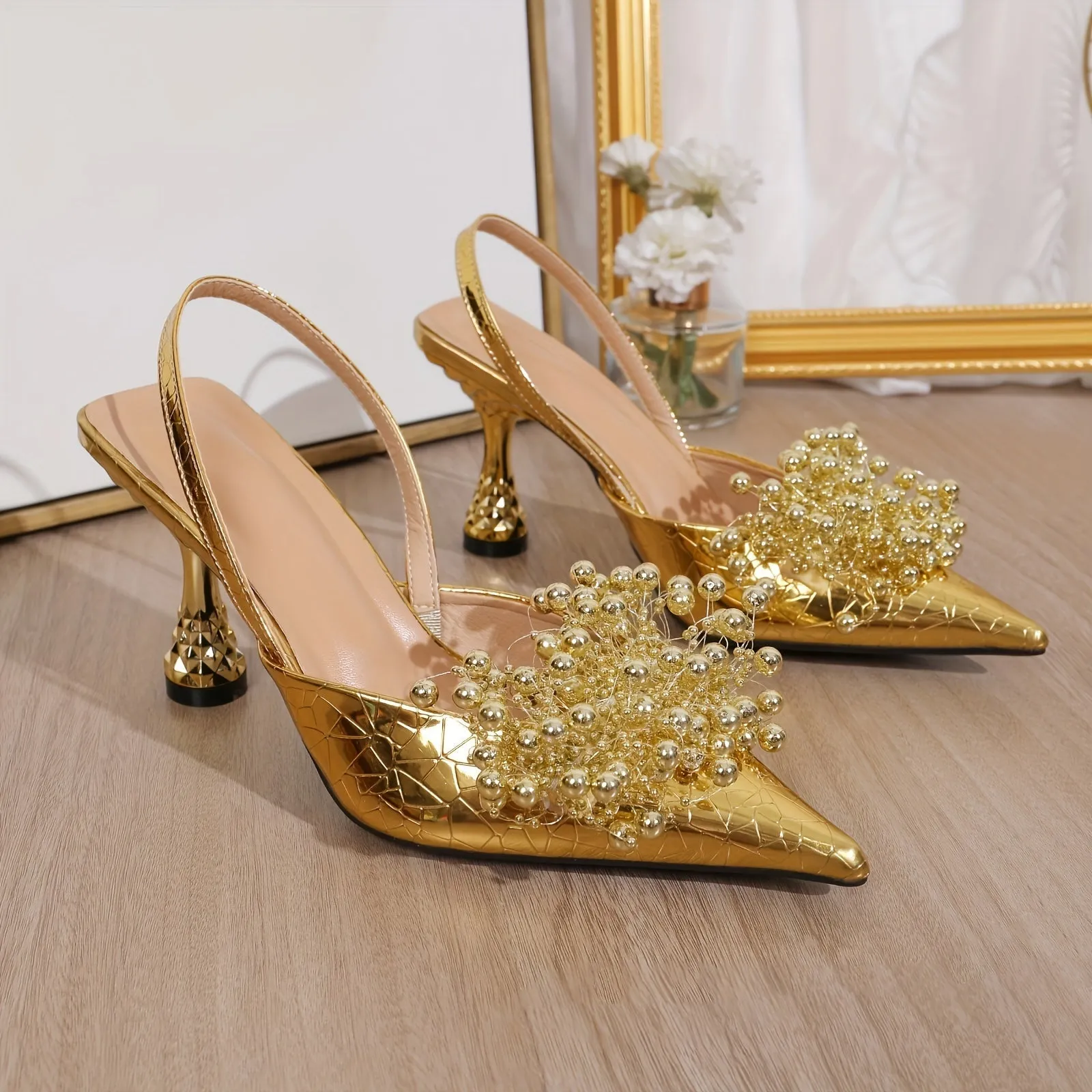 VougeVamp Pointed Toe Stiletto Sandals – Elegant One-Strap High Heels for Summer