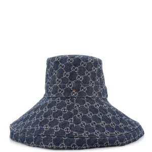 Wide Brim Hat GG Denim