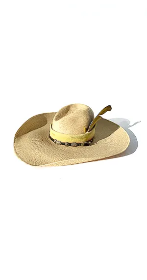 Wide Brim Hat with Serape Antique Hatband