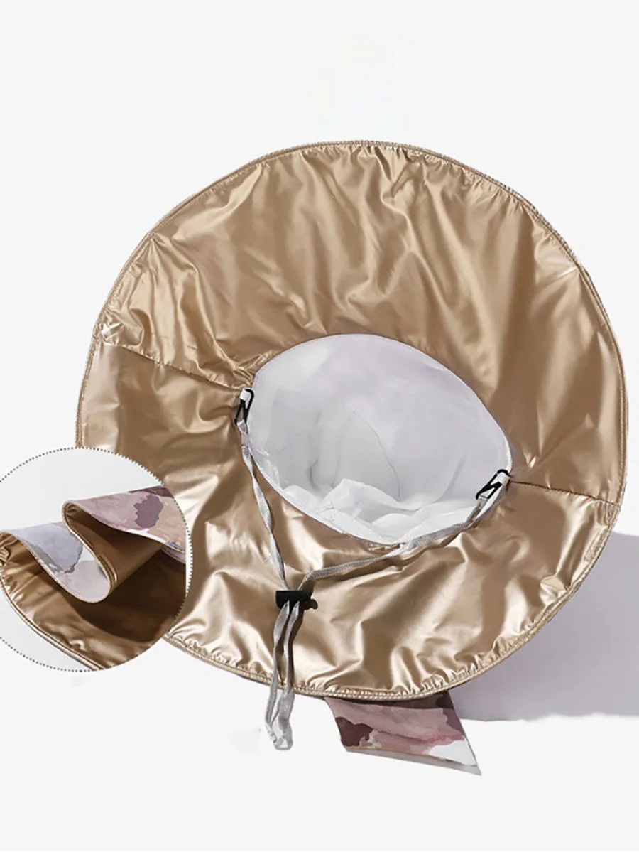 Women Artsy Colorblock Bowknot Sunproof Hat