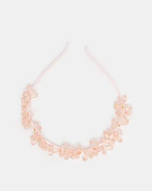Women Pink Embellished Headband