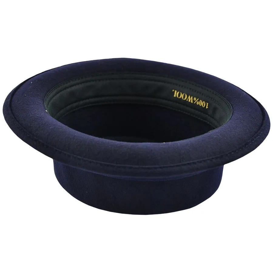 Wool Felt Crushable Pork Pie Hat - Brown